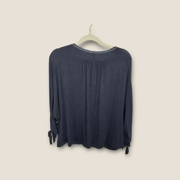 Free People Keeping On Cutout Blouse Black Size Medium - Picture 3 of 7